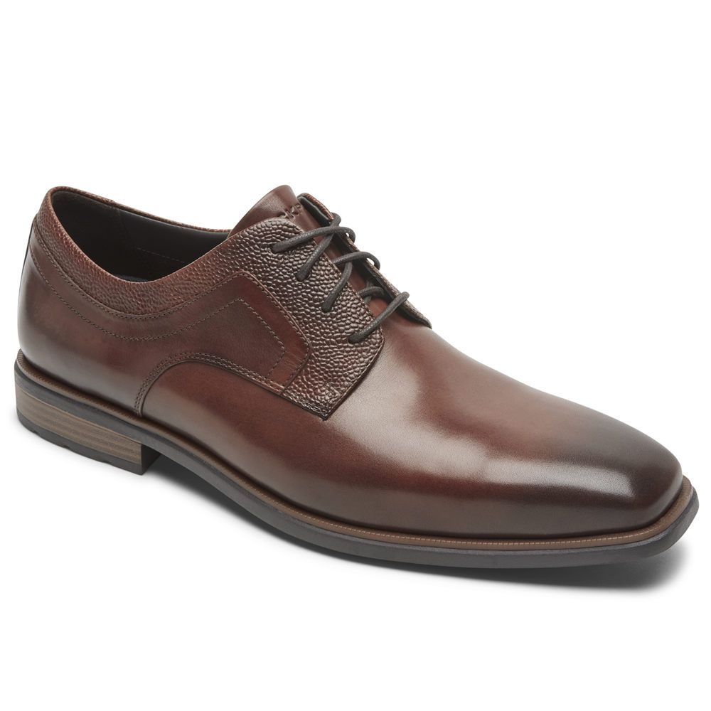 Rockport Mens Farrow Plain Toe - Oxfords Brown - SNR937548